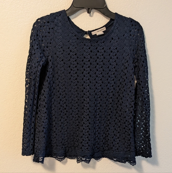 Self Esteem Other - Self Esteem Girls Navy Lace Top